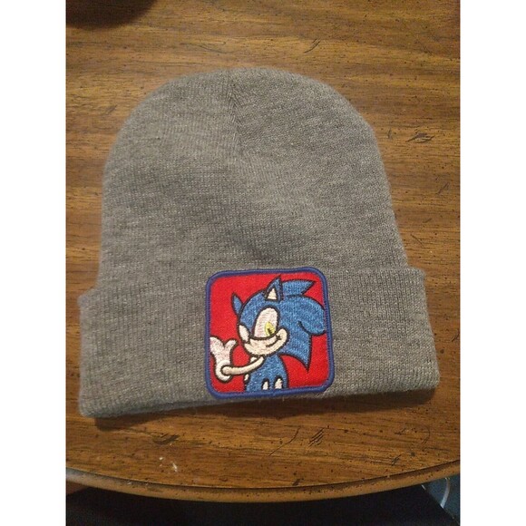 Sonic The Hedgehog Beanie Gray Winter - Picture 1 of 2